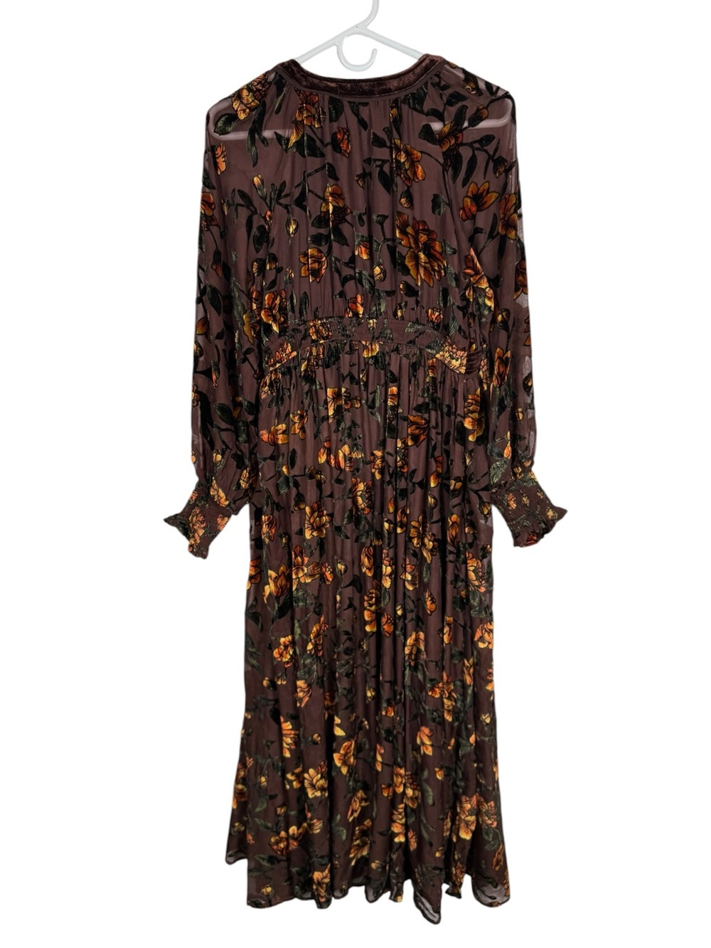 NWT In Loom Velvet Burnout Floral Midi Dress, Size M - Picture 10 of 12